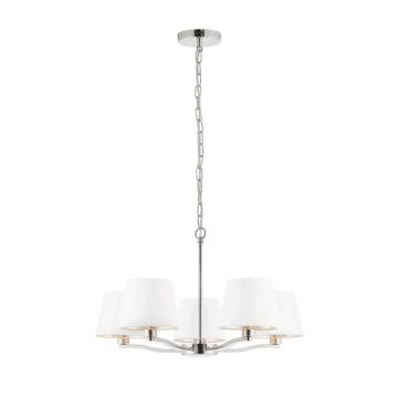 Dronfield Large Pendant Light in Bright Nickel