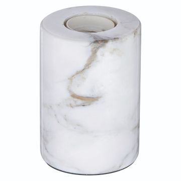 Mod Table Lamp Base in White Marble