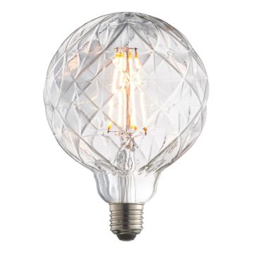 Clear Globe Patterned Light Bulb