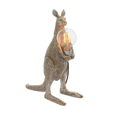 Queensland Kangaroo Table Lamp in Silver