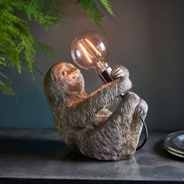 Tennyson Sloth Table Lamp in Silver