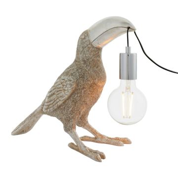 Willow Toucan Table Lamp in Silver