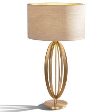 Olive Table Lamp in Antique Brass