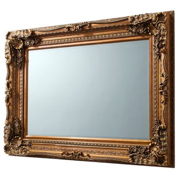 Gloucester Carved Wood Wall Mirror - Gold