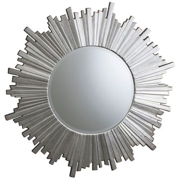 Union Round Silver Starburst Mirror