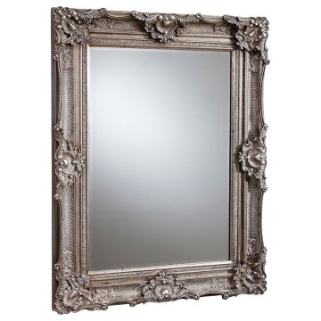 Ballard Baroque Style Wall Mirror - Silver