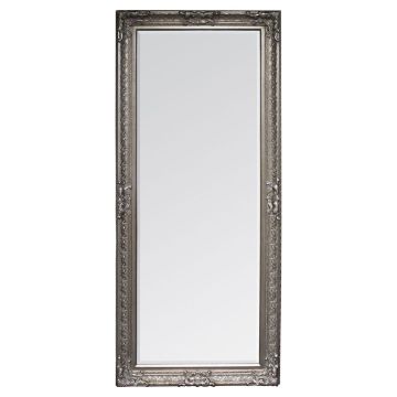 Marshall Large Baroque Floor Mirror in Silver