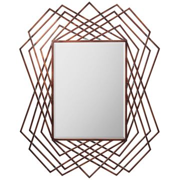 Withers Copper Geometric Mirror