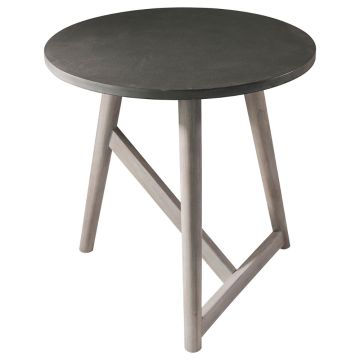 Bridgewater Round Side Table in Faux Concrete