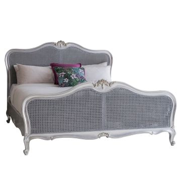 Bamako 5ft Cane Bed in Silver