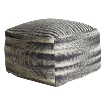Tancred Ombre Grey Pouffe