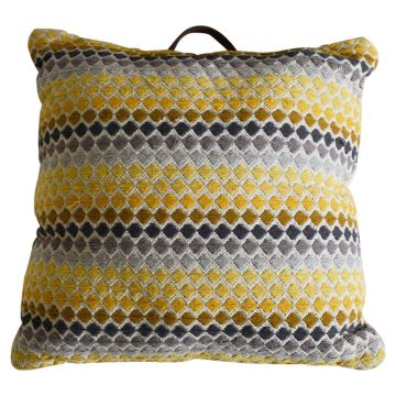 Silvia Yellow & Grey Floor Cushion