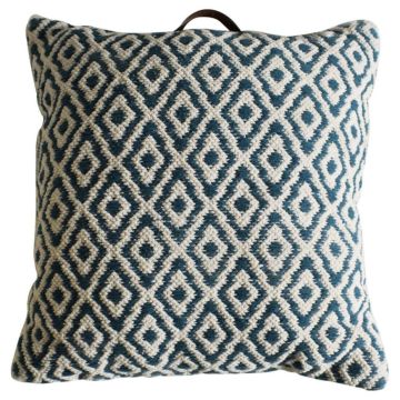 Montgomery Teal Patterned Floor Cushion