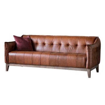 Ophelia 3 Seater Leather Sofa