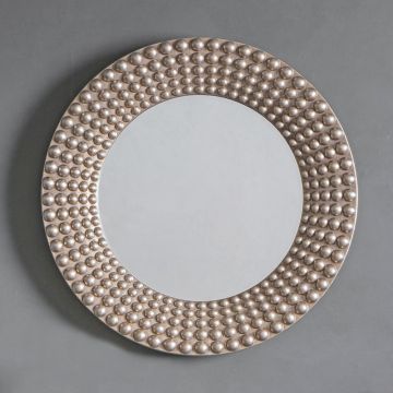 Wall Mounted Round Mirror - Silver