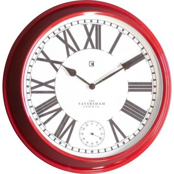 Falmouth Wall Clock in Red
