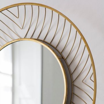 Marlborough Gold Round Wall Mirror