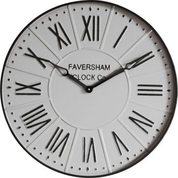 Bournemouth Wall Clock in White