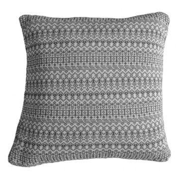 Isle Knitted Cushion - Grey