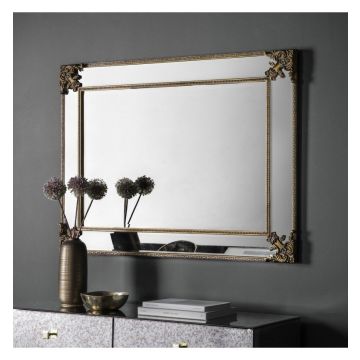 Jean Large Ornate Wall Mirror - Rustic Gold