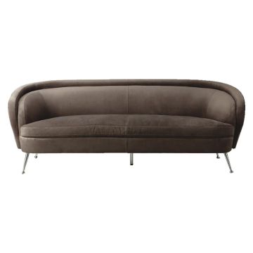Chepstow Sofa in Dark Taupe Velvet