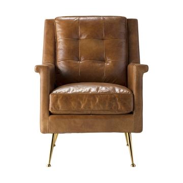 Saltford Brown Leather Armchair
