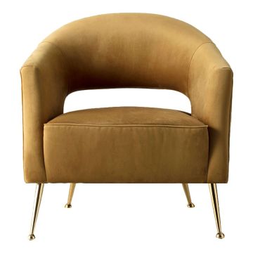 Capel Armchair in Gold Velvet