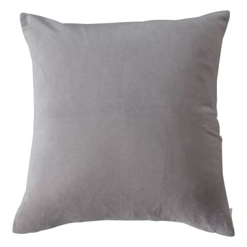 Daphne Large Velvet Cushion in Grey