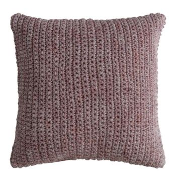 Odette Knitted Cushion in Blush