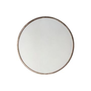 Watermoor Round Mirror Metal Frame in Silver