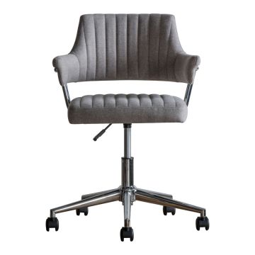 Fitzrovia Light Grey Upholstered Desk Chair