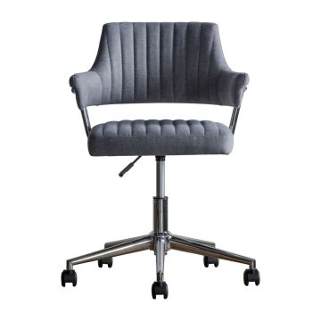 Fitzrovia Charcoal Grey Upholstered Desk Chair