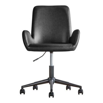Whitehall Faux Leather Desk Chair in Charcoal