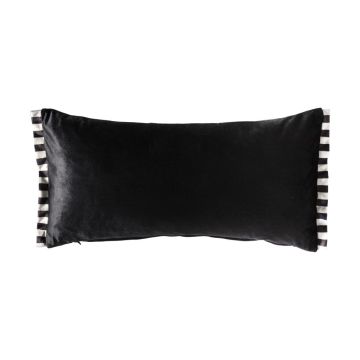 Exton Velvet Cushion in Black