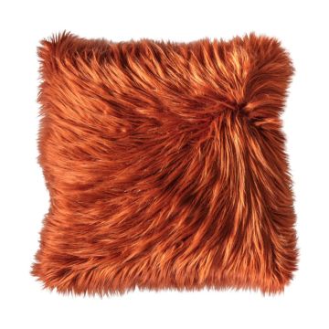 Hygge Burnt Orange Faux Fur Cushion