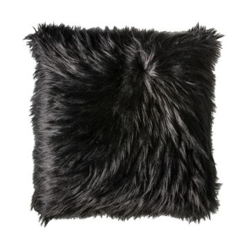 Hygge Black Faux Fur Cushion