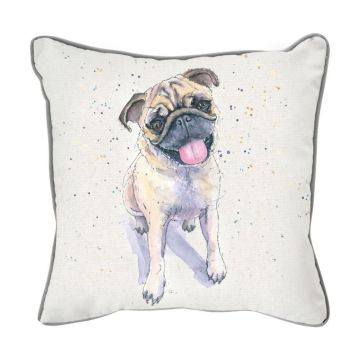Happy Pug Cushion