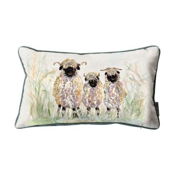 Sheep Cushion - Mid Blue