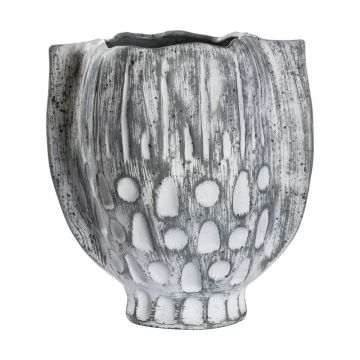 Crimple Large Grey Vase