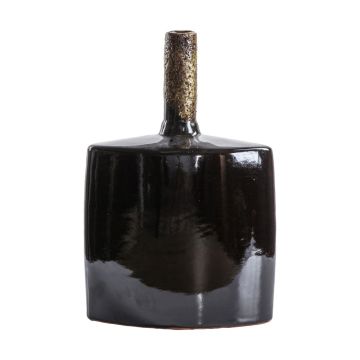 Malbec Black Flask Vase