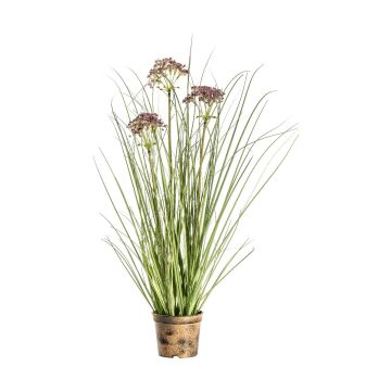 Potted Grass Green/Red H.55cm