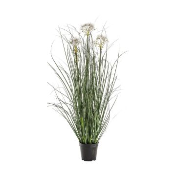 Potted Grass White H.85cm