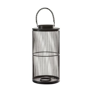 Balin Medium Bamboo Lantern in Black