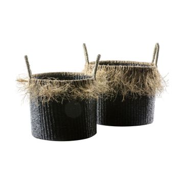 Somerset Set of 2 Black Baskets