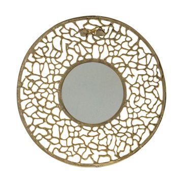 Caledonia Small Round Mirror in Gold