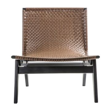 Buckingham Lounge Chair in Brown Leather
