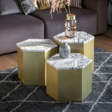 Barnet Large Side Table in Gold