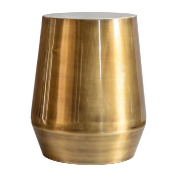 Drayson Gold Drum Side Table