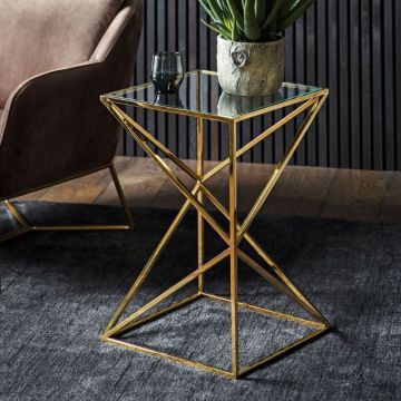 Sutton Side Table in Gold