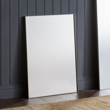 Albion Metal Frame Wall Mirror in Silver